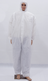 SKPC009 order isolation clothing online order one-time protective clothing SMS waterproof and dustproof one-time use thickened disposable anti-epidemic prevention FDA Qualified Manufacturer Certification  Disposable sanitary articles, epidemic prevention  side view